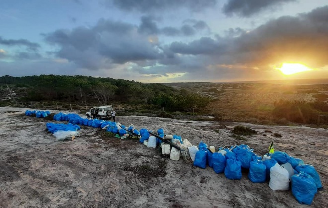 Recolhidas três toneladas de lixo na Lagoa da Sancha