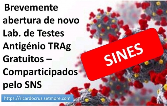 A partir de segunda-feira é possível realizar testes gratuitos à Covid-19 em Sines