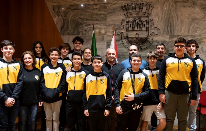 Equipa Sub-15 do H.C. Vasco da Gama foi recebida na Câmara Municipal de Sines