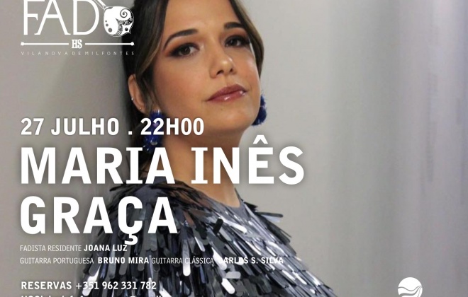 Maria Inês Graça atua esta quarta-feira no HS Clube de Fado em Vila Nova de Milfontes