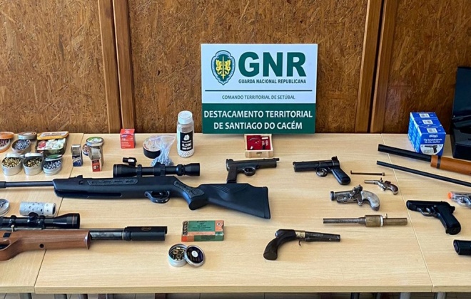 GNR apreende armas e munições em Santiago do Cacém