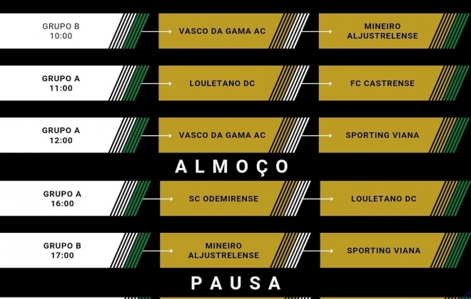 Calendário de jogos do IV Torneio Filipe Gonçalves em Odemira