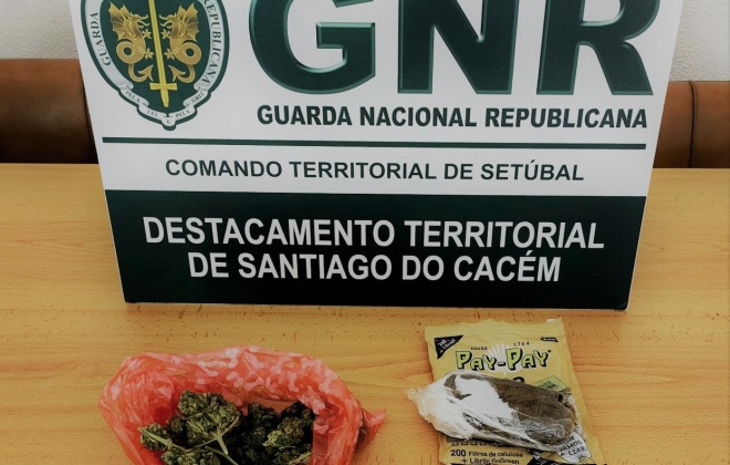 GNR deteve um homem em Sines por tráfico de droga