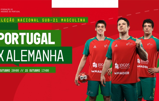 Odemira recebe jogos das seleções Sub-21 Masculinas de Andebol de Portugal e Alemanha