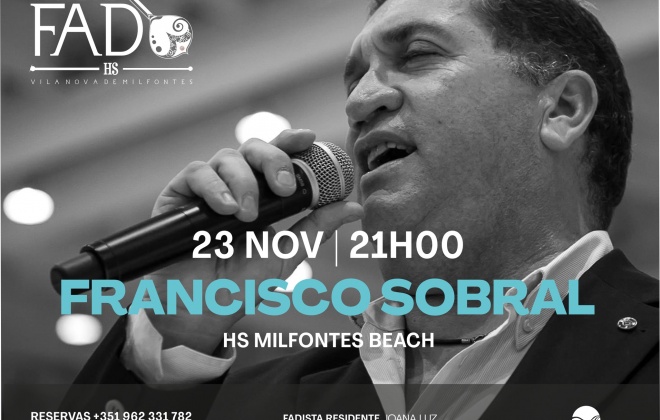 Francisco Sobral atua esta quarta-feira no HS Clube de Fado em Vila Nova de Milfontes