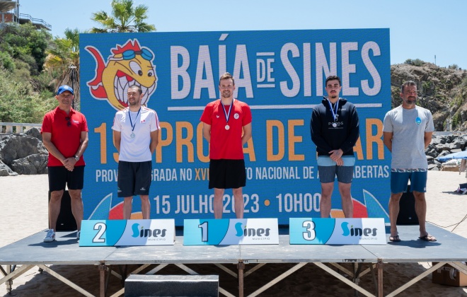 Hugo Ribeiro e Bruna Riesenberger vencem Prova de Mar Baía de Sines 2023