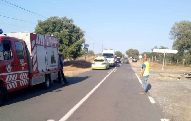 Colisão provoca dois feridos em Alvalade no concelho de Santiago do Cacém