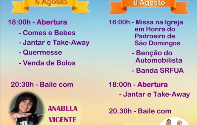 Aldeia de São Domingos está em festa nos dia 5 e 6 de agosto