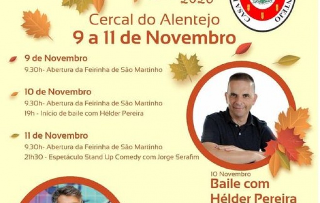 Cercal do Alentejo comemora o São Martinho de 9 a 11 de novembro