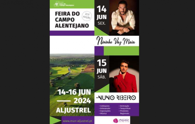 Feira do Campo Alentejano regressa em junho e este ano traz Nininho Vaz Maia e Nuno Ribeiro a Aljustrel