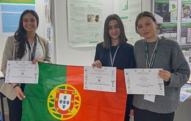 Jovens odemirenses premiadas em concurso de ciência em Itália