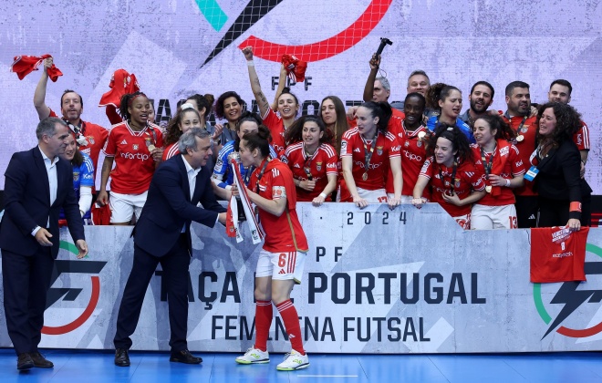 Benfica conquistou este sábado a Taça de Portugal Feminina de Futsal