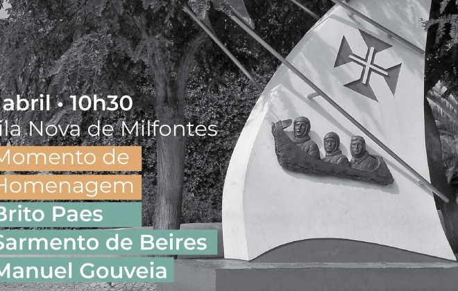 Vila Nova de Milfontes recebe momento de homenagem aos aviadores Brito Paes, Sarmento de Beires e Manuel Gouveia