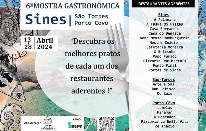 Associação do Comércio Local de Sines organiza a 6.ª Mostra Gastronómica de 13 a 28 de abril (com áudio)