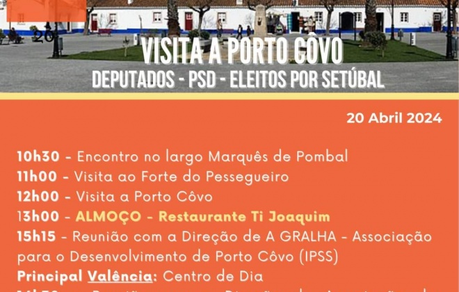 Deputados do PSD visitam Porto Covo neste sábado