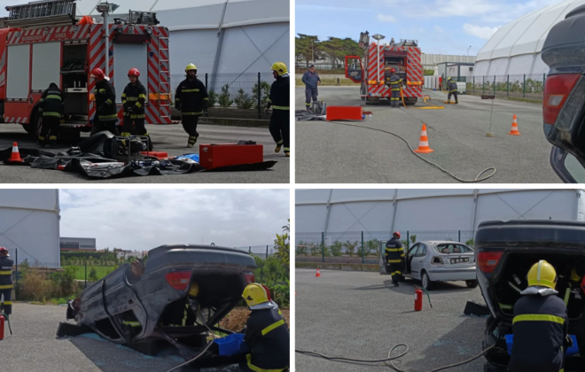 Bombeiros de Sines realizaram treino de salvamento e desencarceramento