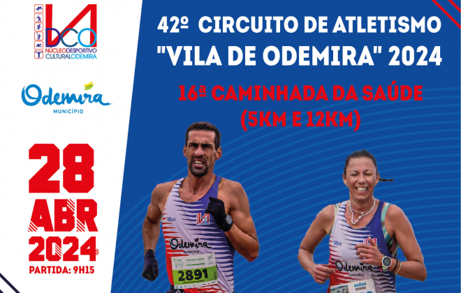 Odemira recebe este domingo o 42º Circuito de Atletismo “Vila de Odemira” e a 16ª Caminhada da Saúde