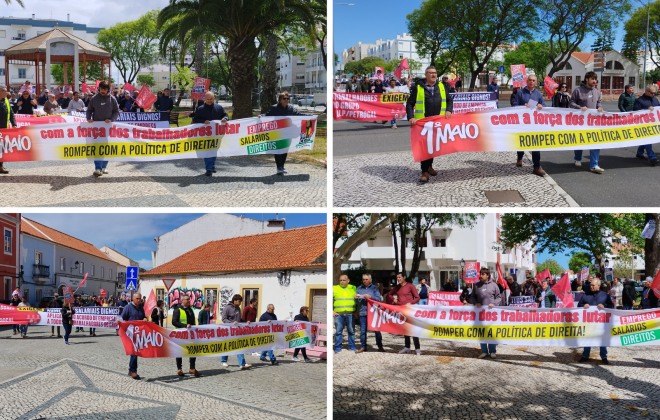 Trabalhadores manifestaram-se em Sines em defesa de melhores salários e melhores condições de vida