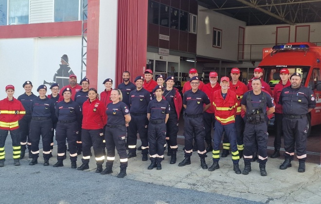 Bombeiros de Alvalade e Sintra garantiram a segurança no Raid BTT Alvalade - Porto Côvo