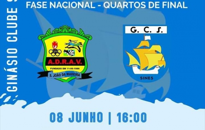 Ginásio Clube de Sines joga este sábado às 16 horas em São João da Madeira