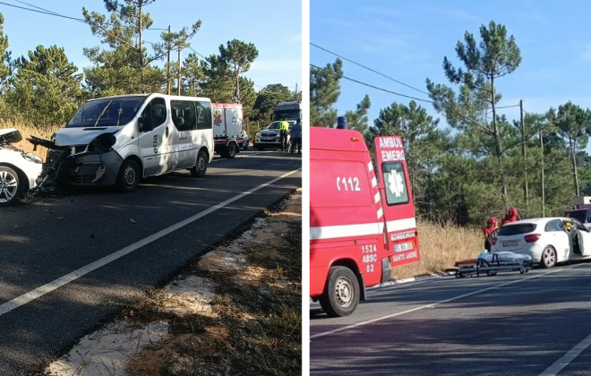 Colisão provoca dois feridos na estrada de Brescos na freguesia de Santo André