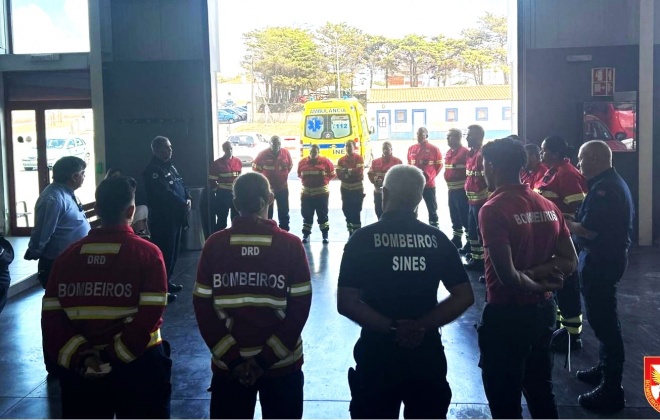 Bombeiros de Sines receberam a visita do Comando Regional de Emergência e Proteção Civil do Alentejo