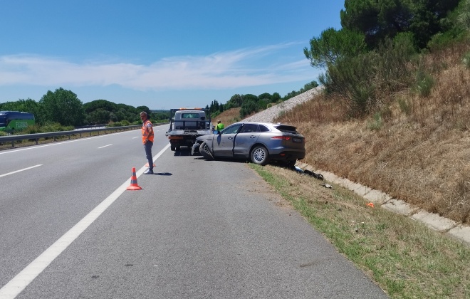 Despiste provoca um morto e dois feridos na A2 em Alcácer do Sal