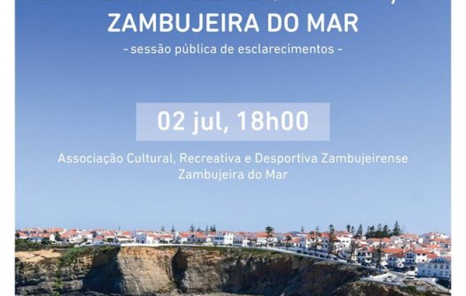 Município de Odemira realiza Sessão Pública de Esclarecimentos sobre a Empreitada de Requalificação da Zambujeira do Mar