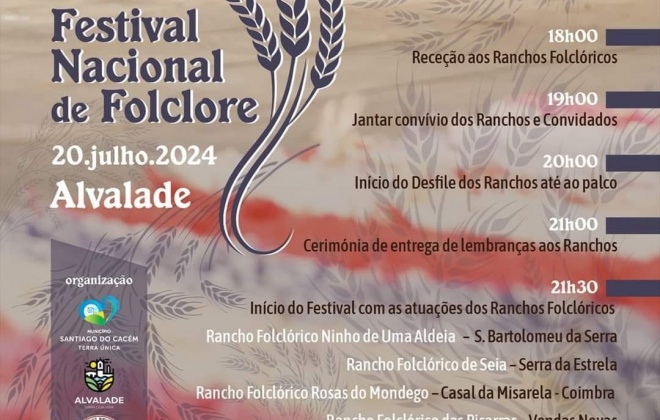 Alvalade recebe o Festival Nacional de Folclore dia 20 de julho