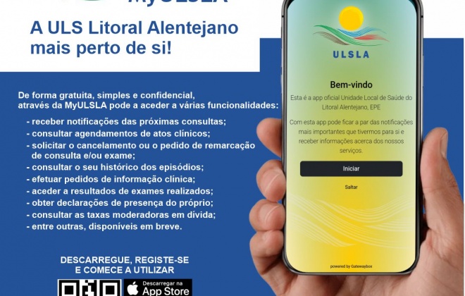 Unidade Local de Saúde do Litoral Alentejano lança nova aplicação digital para os utentes