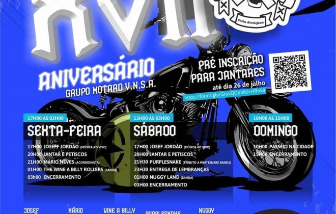 Grupo Motard de Vila Nova de Santo André está em festa de 2 a 4 de agosto (com áudio)