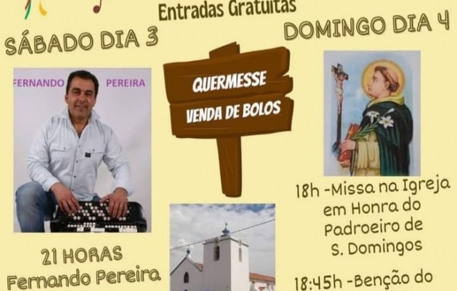 Aldeia de São Domingos vai estar em festa nos dias 3 e 4 de agosto