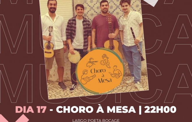 Banda Choro à Mesa atua esta noite no Largo Poeta Bocage em Sines