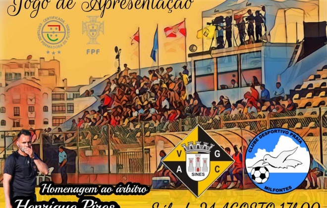 Vasco da Gama de Sines apresenta-se aos sócios neste sábado a partir das 16h30