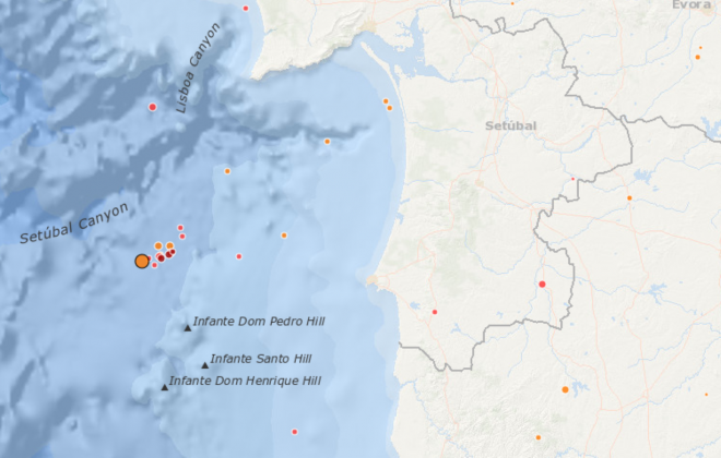 Dois sismos registados ao largo de Sines nas últimas horas