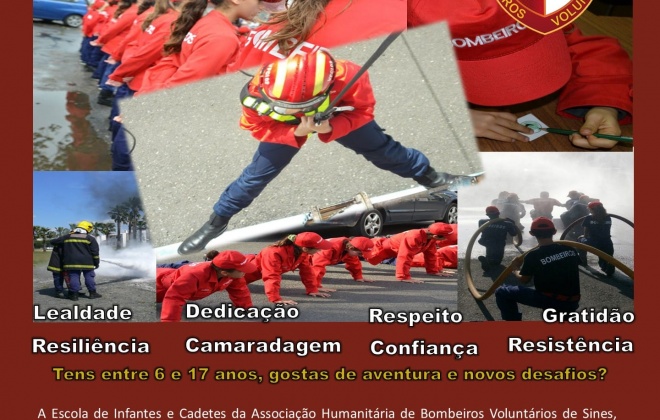 Bombeiros de Sines com inscrições abertas para a Escola de Infantes e Cadetes