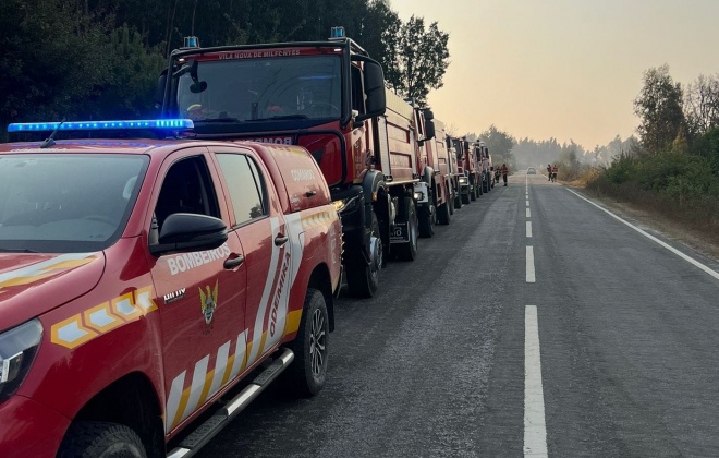 Bombeiros do Alentejo deslocam-se de Carregal do Sal para Castro Daire