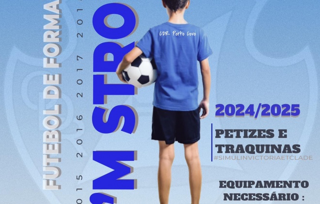 Clube Desportivo de Porto Covo inicia os treinos nos  escalões de Traquinas e Petizes nesta sexta-feira