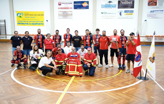 Hockey Club de Santiago realizou um jogo solidário para com os bombeiros frente ao Grupo Desportivo de Sesimbra