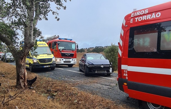 Despiste provoca um ferido grave na EN 383 no Torrão, concelho de Alcácer do Sal