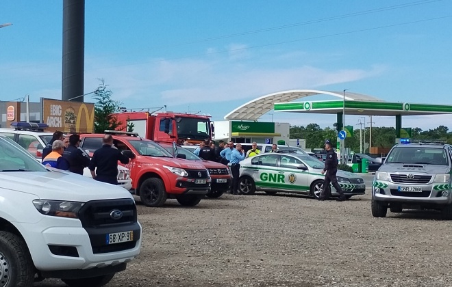 Simulacro corta via de acesso à Ribeira de Moinhos a partir da Zona Comercial de Sines