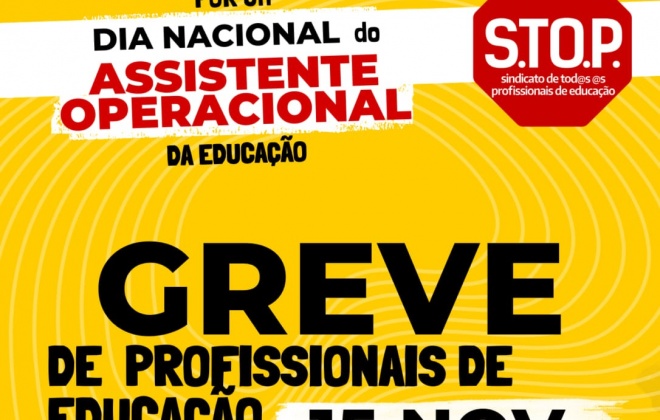 Sindicato STOP convocou uma greve dos profissionais da educação para esta sexta-feira