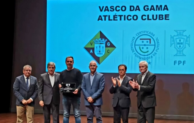 Vasco da Gama de Sines é entidade formadora 3 estrelas