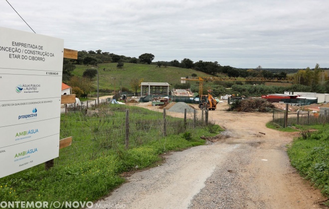 Nova ETAR de Ciborro em Montemor-o-Novo já está em construção