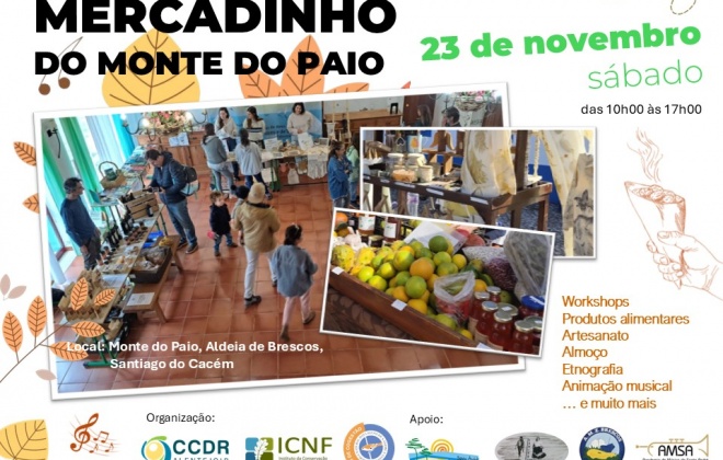 Monte do Paio recebe neste sábado dia 23 de novembro um Mercadinho de Outono