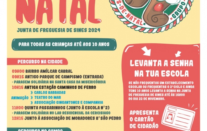 Iniciativa "Prendas de Natal 2024" realiza-se neste domingo dia 8 de dezembro a partir das 9 horas