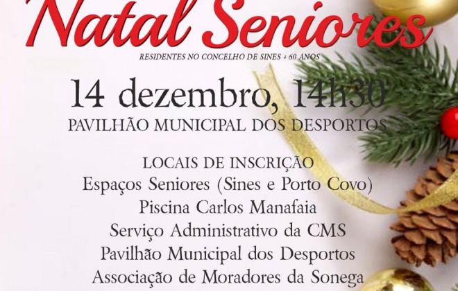 Município de Sines realiza convívio de Natal para maiores de 60 anos