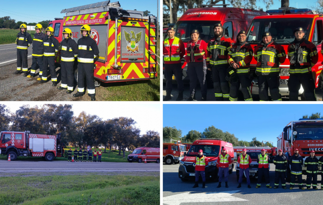 Bombeiros do Alentejo Litoral posicionam meios nas vias de maior circulação automóvel