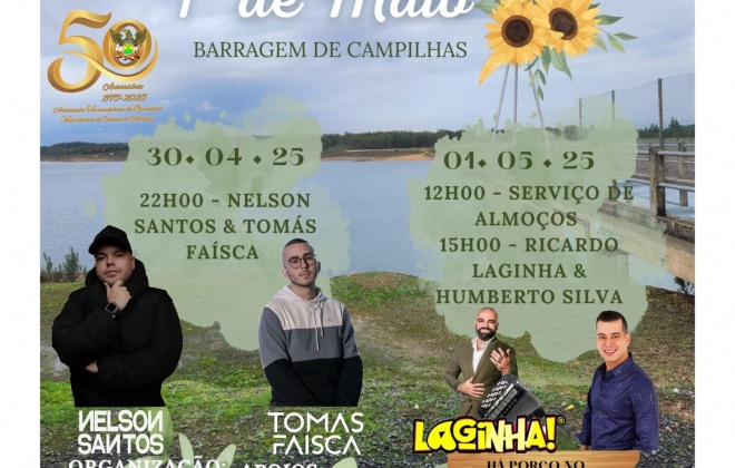 Bombeiros de Cercal do Alentejo comemoram o 1.º Maio na Barragem de Campilhas