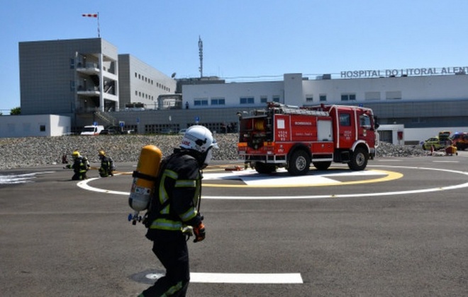 Heliporto do Hospital do Litoral Alentejano recebeu simulacro